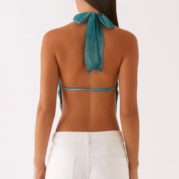 Peppermayo Teal Halter Top - Picture 3 of 3